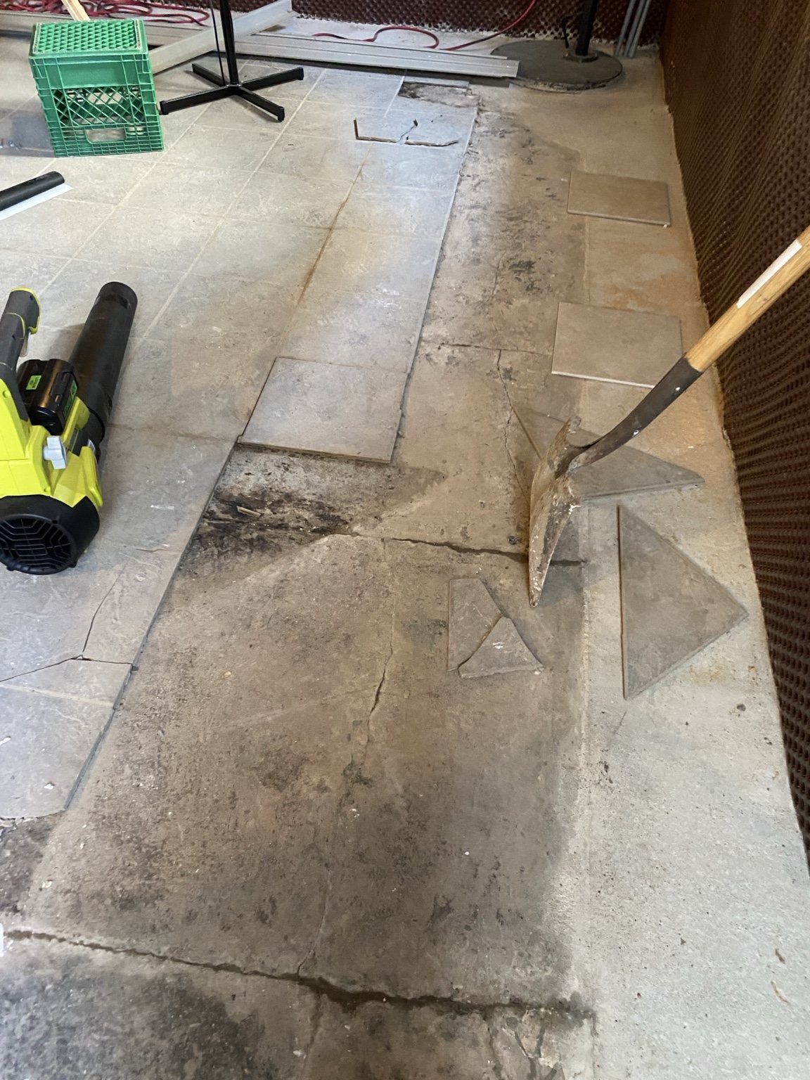 Basement floor removal